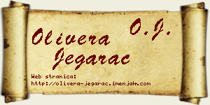 Olivera Jegarac vizit kartica